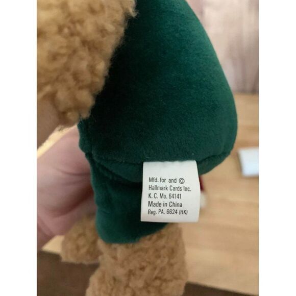 Hallmark Kiss Kiss Mistletoe Bear 10" Plush Stuff - Picture 7 of 9